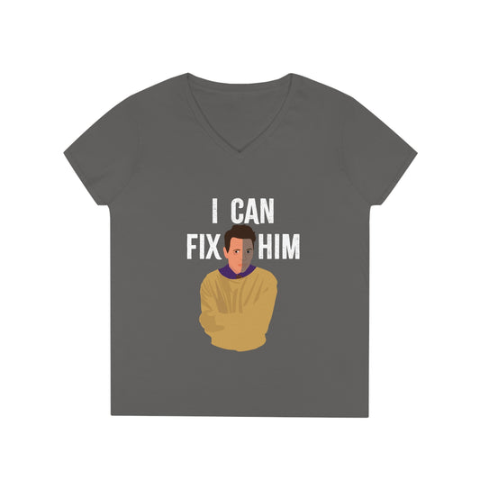 Harvey Dent "I Can Fix Him" V-Neck Women's T-Shirt
