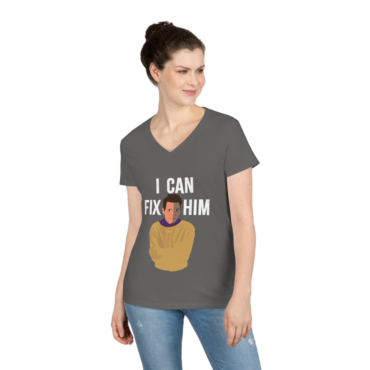 Harvey Dent "I Can Fix Him" V-Neck Women's T-Shirt