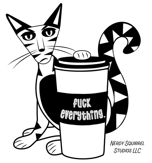 Angry Kitty “F*ck Everything” Sticker/Magnet