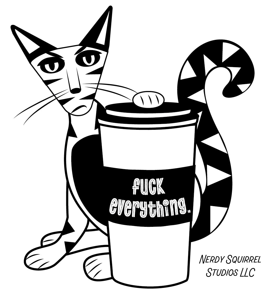 Angry Kitty “F*ck Everything” Sticker/Magnet