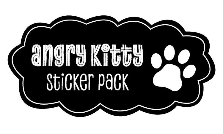 Angry Kitty Sticker Pack