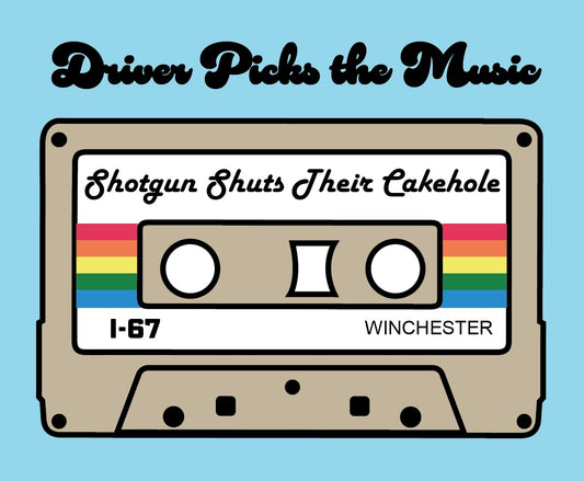 Supernatural Quote Driver Picks The Music Sticker/Magnet