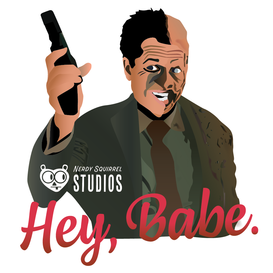 Gotham Knights Two Face Misha Collins Sticker "Hey Babe"