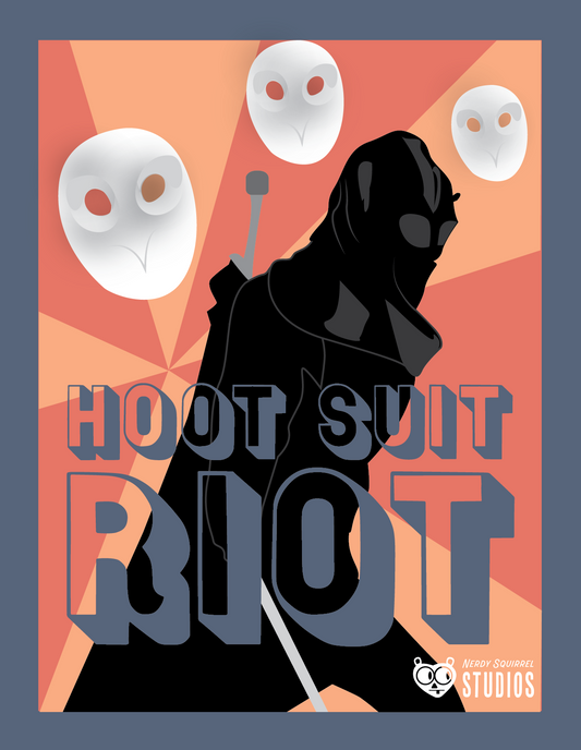 "Hoot Suit Riot" Postcard Print