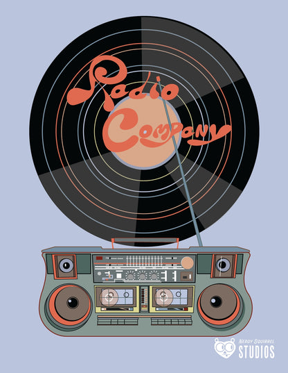 Radio Company Band Fanart Record Vinyl Sticker/Magnet