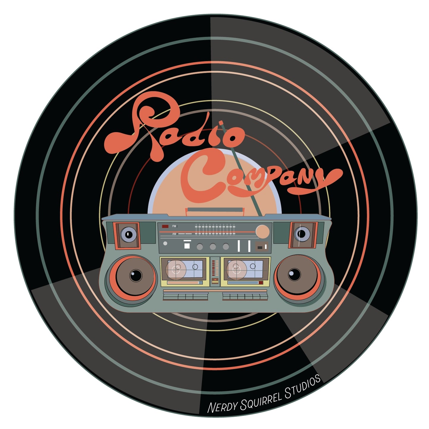 Radio Company Band Fanart Record Vinyl Sticker/Magnet