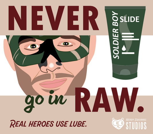 Soldier Boy "Never Go In Raw" Sticker