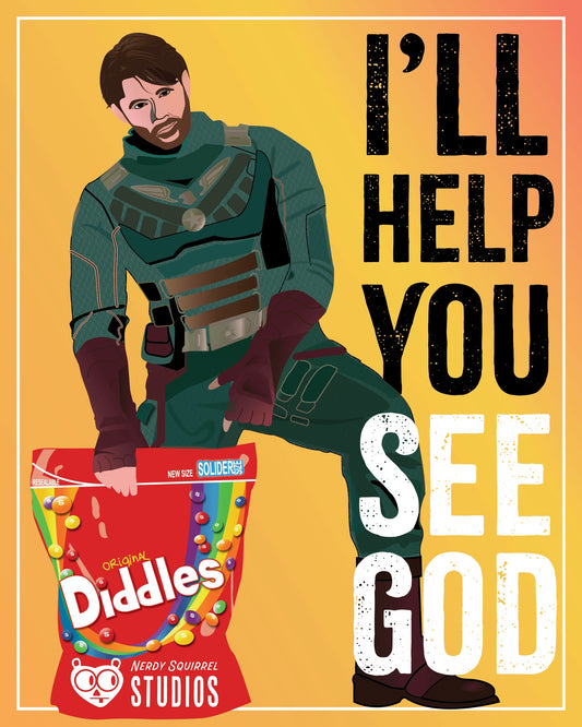 Soldier Boy Funny Quote "Diddle That Skittle" 4x6 Print