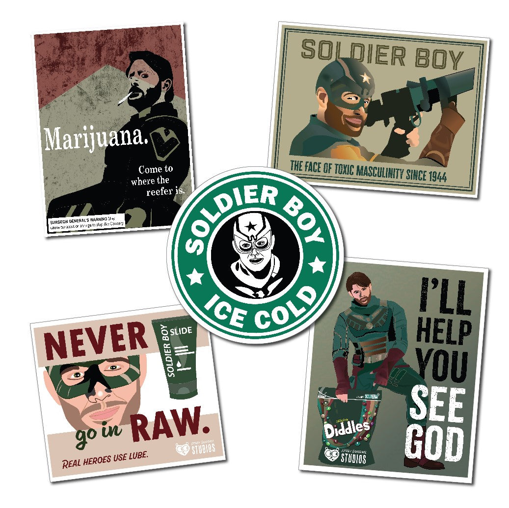 Soldier Boy Funny Sticker Collection: Perfect for Fans of The Boys!