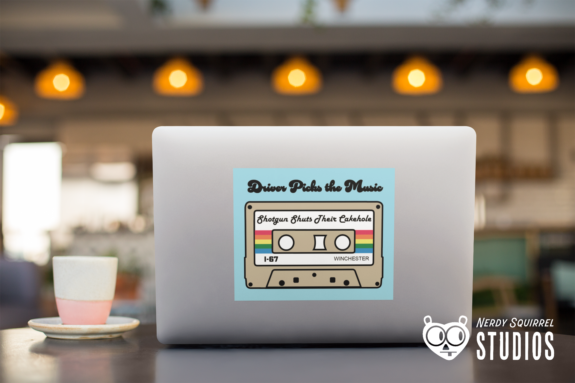 Driver Picks the Music Sticker – Nerdy Squirrel Studios